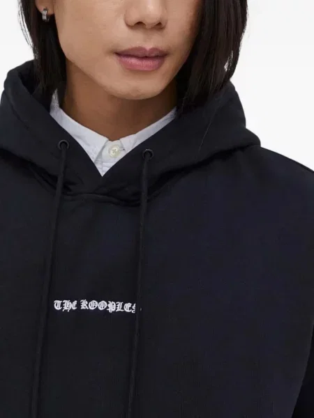 Hanorac cu glugă The Kooples cu broderie negru