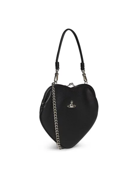 Torebka Vivienne Westwood w serca skórzana czarna
