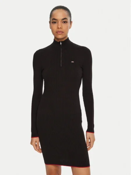 Tommy Jeans rochie mini mulată negru