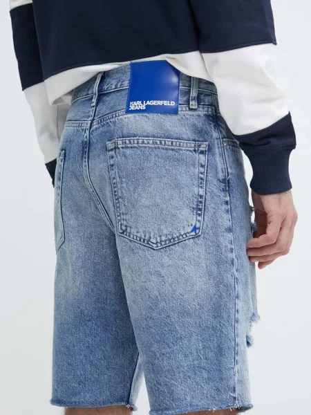Džínové šortky Karl Lagerfeld Jeans modré