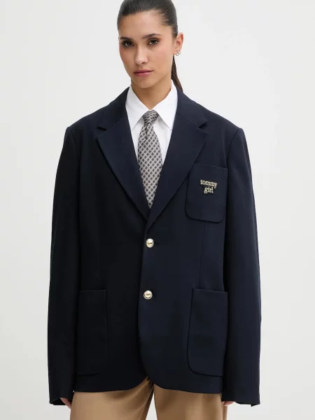 Tommy Jeans Długa Marynarka blau niebieska