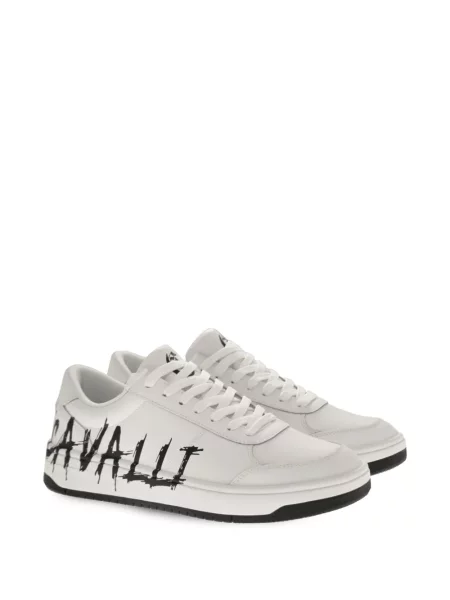 Sneakerși Just Cavalli cu imagine alb