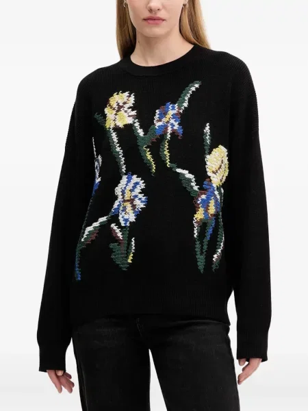 Pulover Desigual cu model floral negru