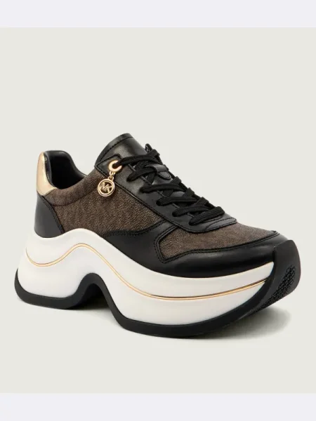 Michael Kors Sneakers ARLA cu adaos de piele maro