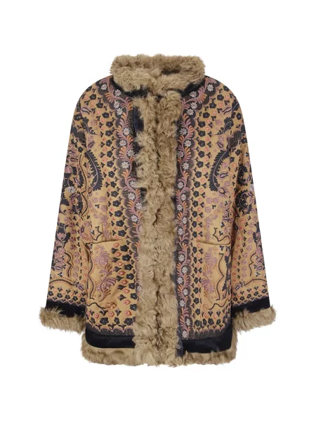Geacă Antik Batik cu blană maro