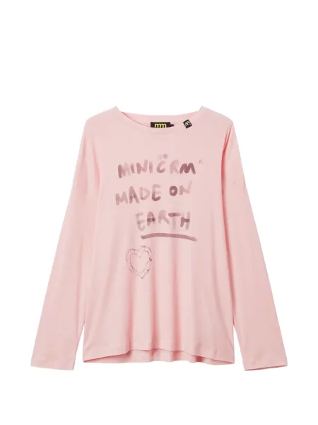 Mini tricou Mini Cream cu imagine mini roz