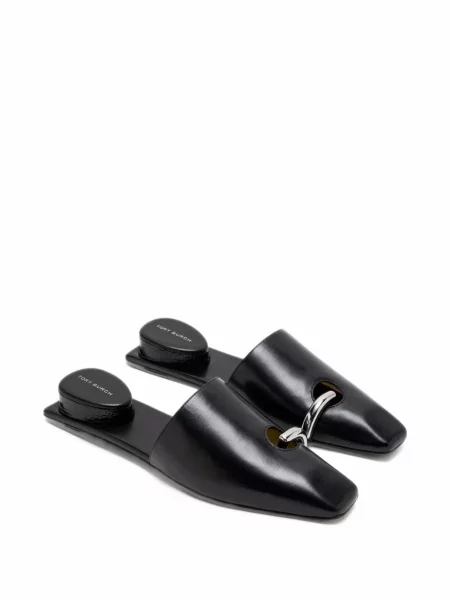 Papuci tip mules Tory Burch din piele negru