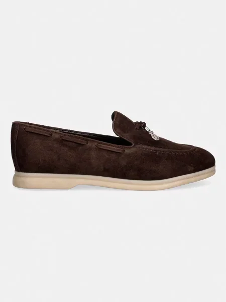 Guess Pantofi loafer Aryanai | piele întoarsă maro