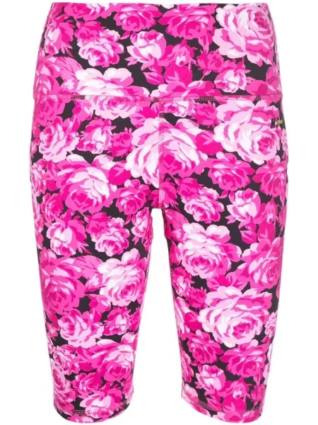 Pantaloni scurți de sport Msgm cu model floral cu imagine roz