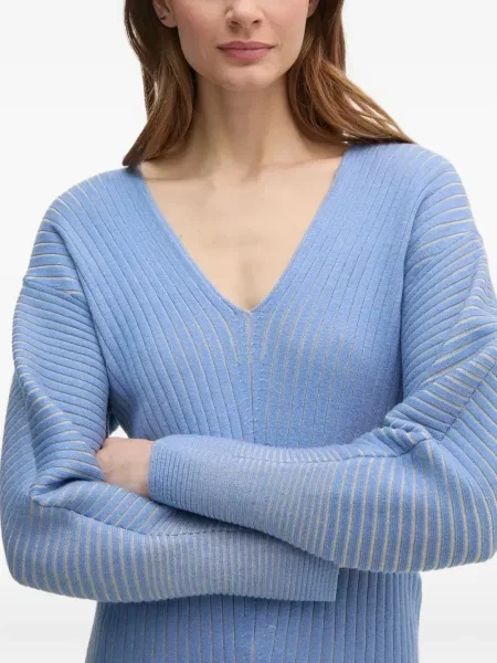 Pulover Dkny cu decolteu în V albastru