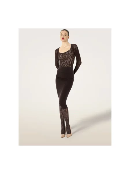 Top Wolford z nadrukiem brązowy