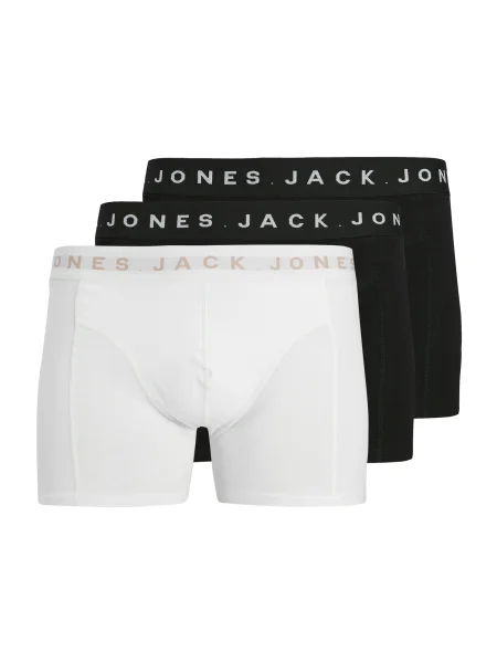 JACK & JONES Boksarice JACBENNETT bež / črna bela