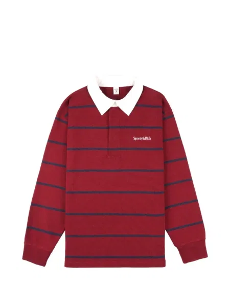 Polo Sporty & Rich cu dungi lung roșu