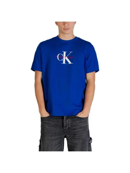 Tricou Calvin Klein Jeans albastru
