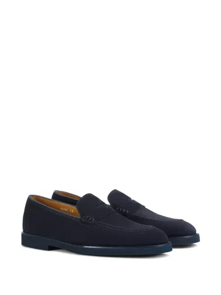 Pantofi loafer Doucal's din piele de căprioară albastru