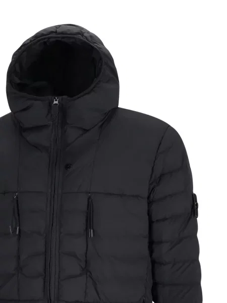 Пухено яке Stone Island черно