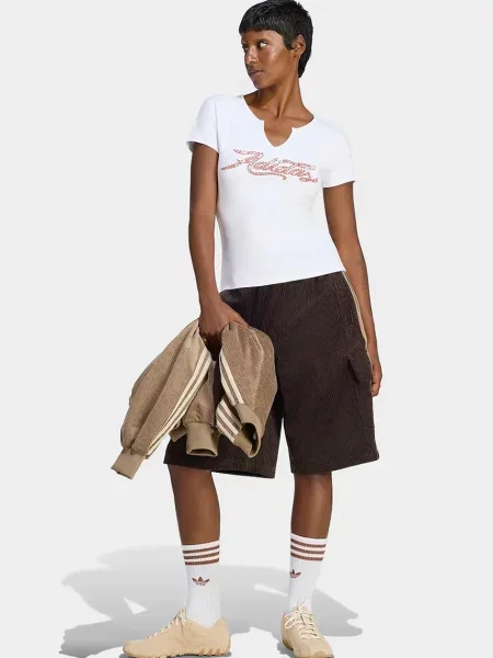 Adidas Originals T-shirt z bawełną biała