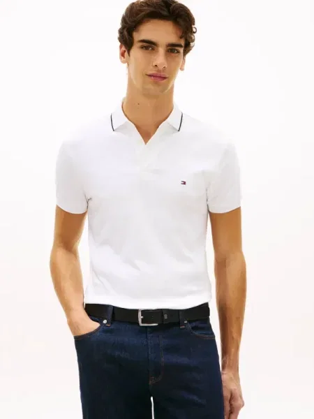 Tricou polo Tommy Hilfiger alb