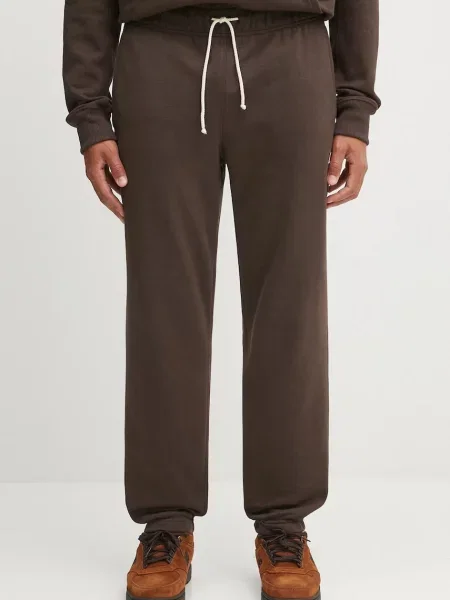 Donji dio trenirke New Balance MADE IN USA bez uzorka smeđa