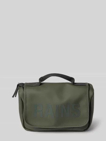 Kosmetyczka z nadrukiem z logo model Texel Wash' Rains oliwkowa