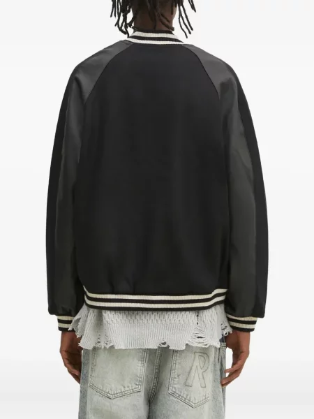 Geacă bomber Represent cu broderie negru