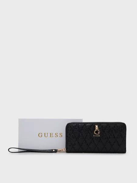 Кошелек Guess с принтом черный