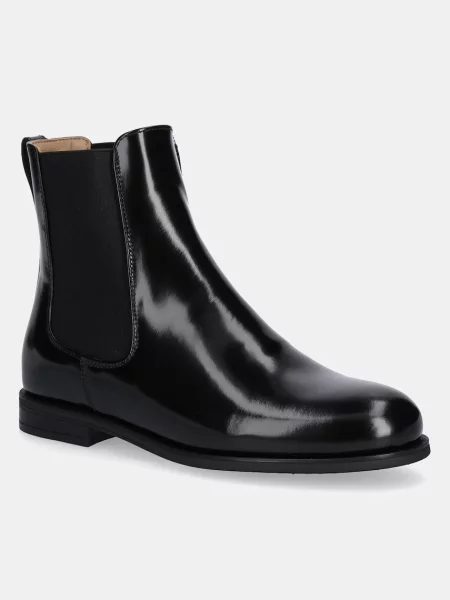 BOSS ghete chelsea de piele cu plat Lycia negru