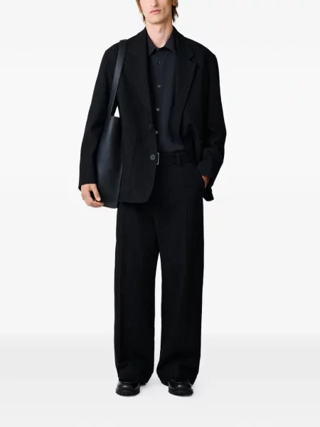 Pantaloni Studio Nicholson cu dungi negru