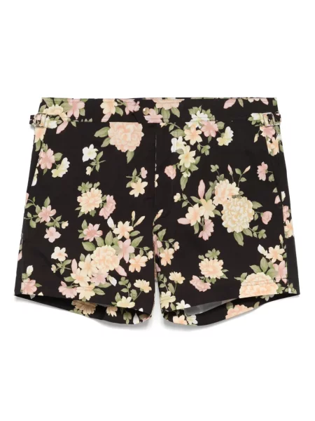 Slip de baie Tom Ford cu model floral cu imagine negru