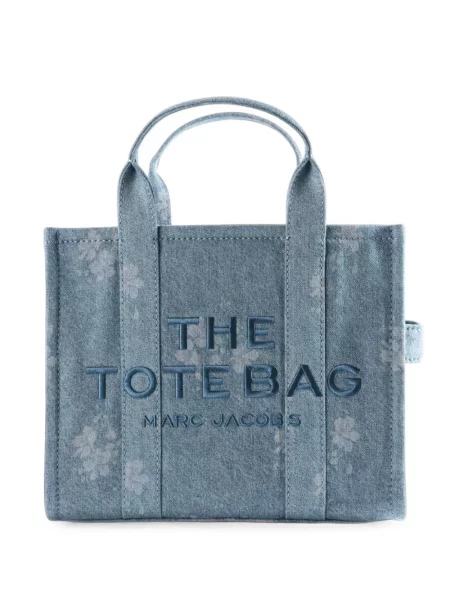 Geantă shopper Marc Jacobs cu model floral cu imagine albastru