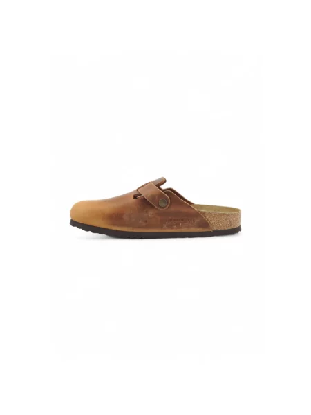 Klapki BIRKENSTOCK Boston LEOI Narrow cognac brązowe
