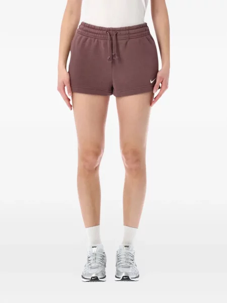 Hanorac cu glugă Nike cu decolteu rotund cu autograf de jumătate de fermoar roz