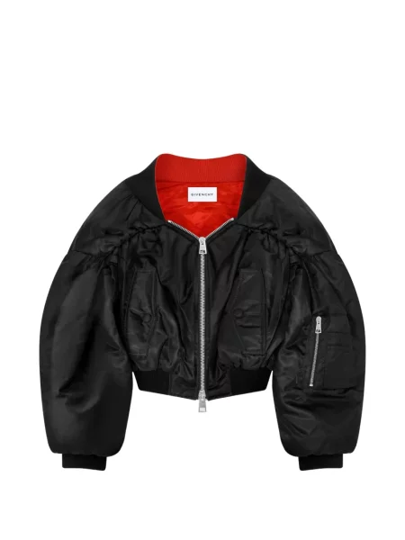 Decupat geacă bomber Givenchy cu umerii deschiși negru