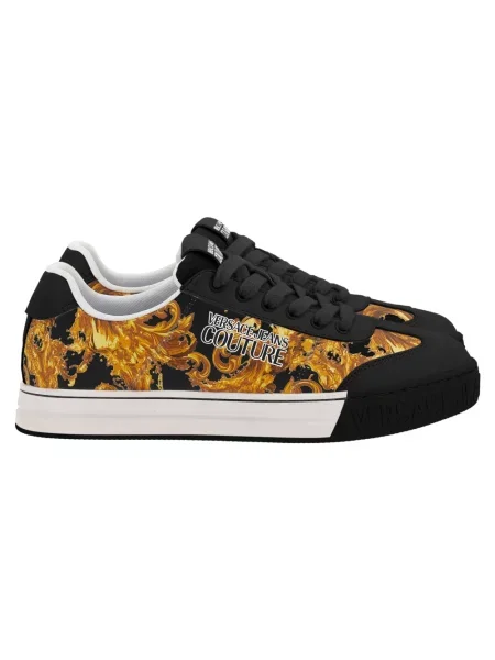 Sneakersy Versace Jeans Couture skórzane czarne