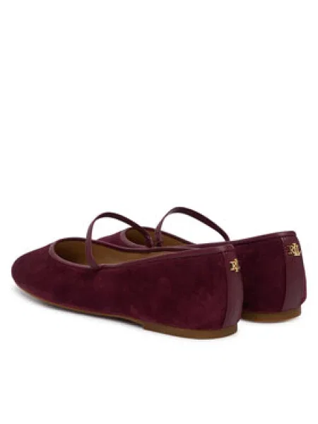 LAUREN RALPH LAUREN Balerinke Jayna Mj Fl Bordo rdeča