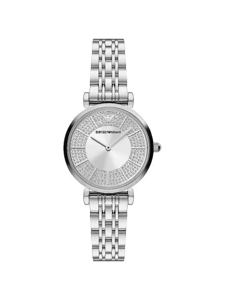 Zegarek Emporio Armani z kamieniami szary