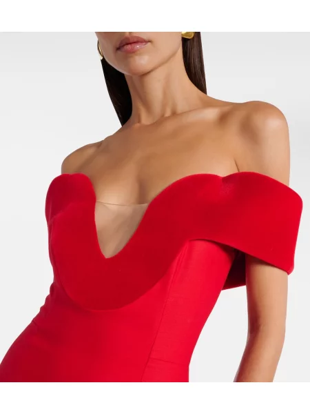 Rochie David Koma de lână roșu