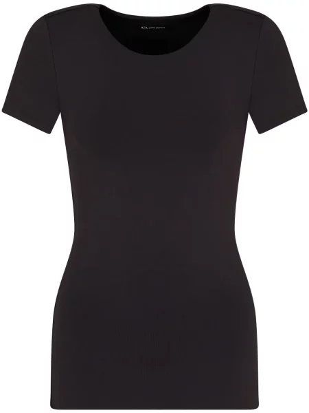 Tricou Armani Exchange cu broderie negru