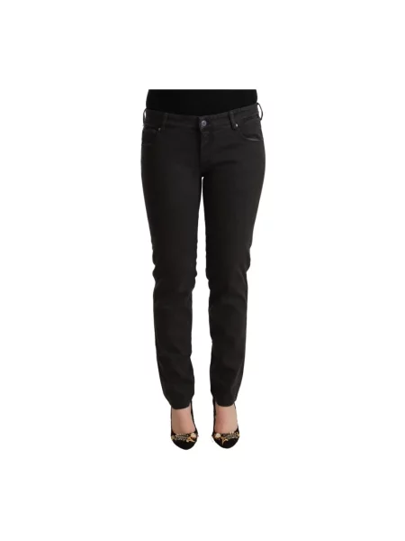 Jeansy skinny Ermanno Scervino z niską talią czarne