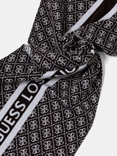 Шарф з домішкою вовни Guess SEVYN візерунок синій