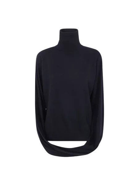 Sweter z golfem Uma Wang z kaszmiru czarny