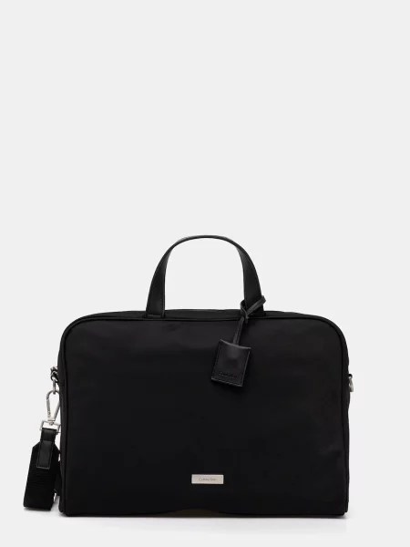 Geantă pentru laptop Calvin Klein Sleek Large Commuter negru