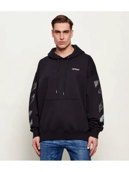 OFF-WHITE Hanorac METAL ARROW | Relaxed fit alb
