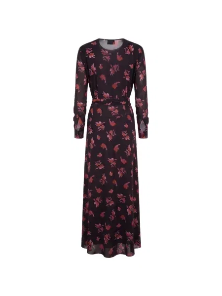 Rochie maxi Dvf Diane Von Furstenberg cu model floral cu imagine plic negru