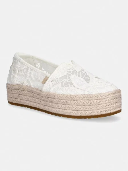 Toms női platformos espadrilles VALENCIA fehér