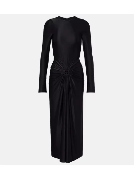 Rochie midi Victoria Beckham din jerseu negru