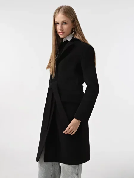 Пальто Danna вовна/поліестер чорний