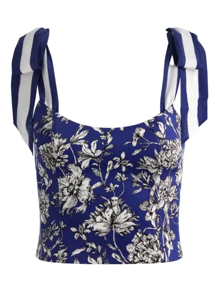 Top Alice + Olivia cu model floral cu imagine albastru