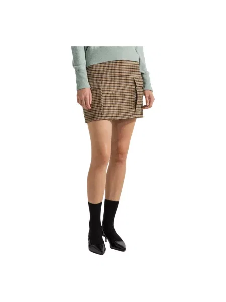 Spódnica mini Seventy beżowa