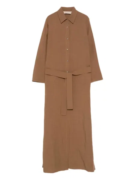 Rochie tip cămașă Blanca Vita de costum maro